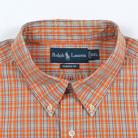 Vintage Polo Ralph Lauren Men's Classic Fit Shirt 2XL Plaid Long Sleeve Button - Picture 6 of 10